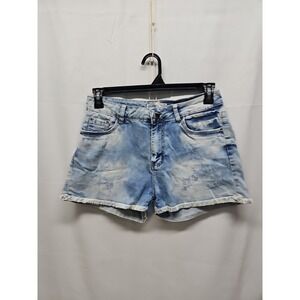 Prestige Denim Distressed Booty Shorts Raw Hem Denim Shorts 32 x 2"